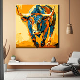 Paint by Numbers Large Bull Portrait Modern Animal Art